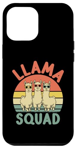 Hülle für iPhone 13 Pro Max Retro Sunset Llama Squad Lamas Tierliebhaber von Llama Alpaca Lover Gifts