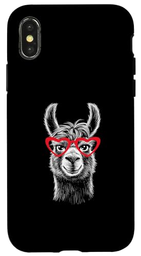 Hülle für iPhone X/XS Lama Sonnenbrille Lamas Tierliebhaber von Llama Alpaca Lover Gifts