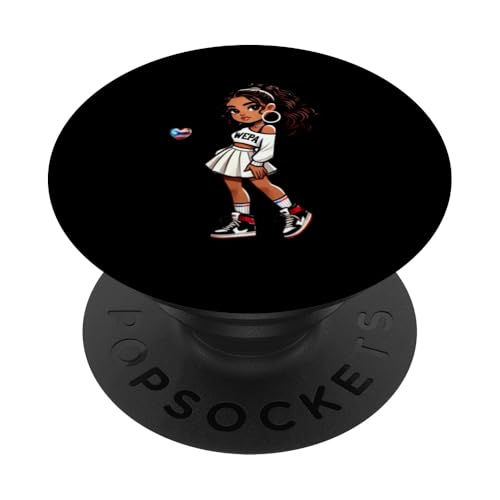 Boricua Girl Puerto Rican Princess Heart Flag Wepa Cute Fun PopSockets mit austauschbarem PopGrip von Llego El Boricua