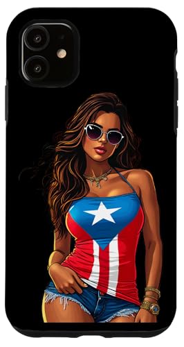 Hülle für iPhone 11 Puerto Rican Flag Woman Summer Vibes Boricua Latina Style von Llego El Boricua