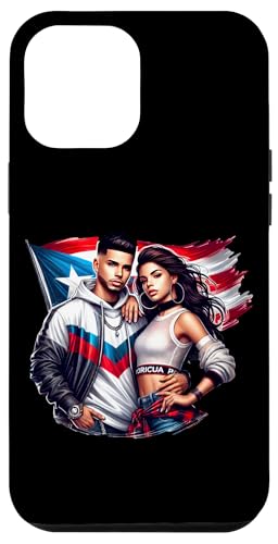 Hülle für iPhone 15 Pro Max Boricua Paar hält Puerto Rico Flagge Latino Liebe niedlich lustig von Llego El Boricua