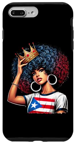 Hülle für iPhone 7 Plus/8 Plus Afro Boricua Königin Prinzessin Krone Puerto Rico Flagge von Llego El Boricua