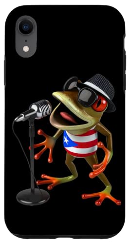 Hülle für iPhone XR Singendes Coqui Cantante Mikrofon Puerto-ricanische Flagge von Llego El Boricua