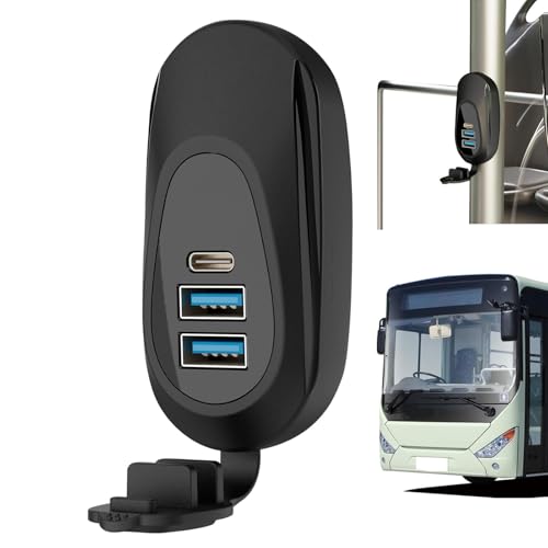 Lnhgh 12-V-USB-Anschluss, Wohnmobil-USB-Steckdose, 12-V-Wandhalterung - 36W PD3.0 USB-Wandsteckdose,Wohnmobil-Telefonladegerät, USB-Steckdosenadapter, wasserdichter Doppel-QC3.0 für von Lnhgh