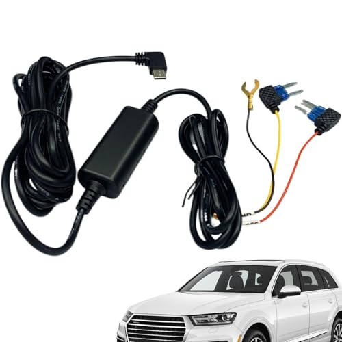 Lnhgh Hardwire-Kit für Dash-Kamera,Hardwire-Kit für Dash-Kamera,12V-24V bis 5V 2,5A Dashcam-Kabelsatz - Auto-Armaturenbrett-Kamera-Ladegerät, Sicherung, 3-adriges Kit, Netzkabel für Kfz, LKW, von Lnhgh