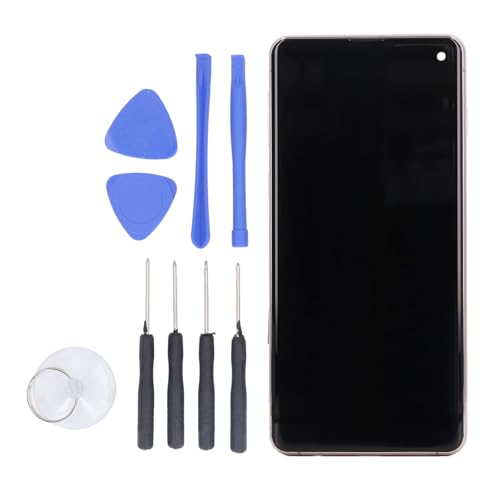 TFT-Bildschirm-Ersatz für Galaxy S10 15,4 cm (6,1 Zoll) mit Rahmen, Touchscreen-Display, Digitizer, Montage-Reparaturteile ohne Fingerabdruck-Funktion (Roségold) von Loboo Idea