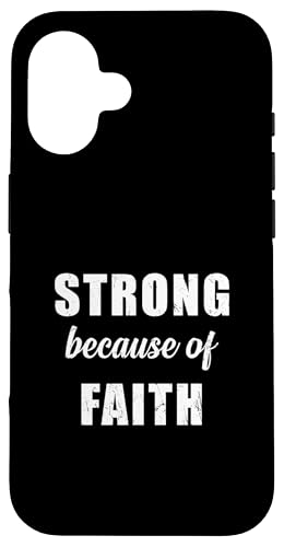 Hülle für iPhone 16 Strong Faith. Motivierendes Zitat "Meditation Believe" von Lobro Design