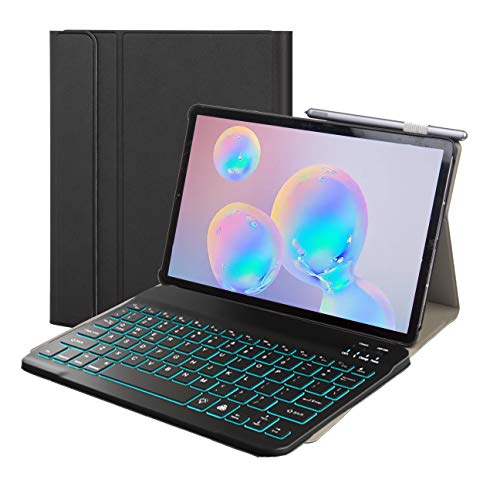 Lobwerk 2in1 Bluetooth Tastatur und Cover für Samsung Galaxy Tab S6 Lite SM-P610 SM-P615 Case Schutz Hülle Schwarz von Lobwerk