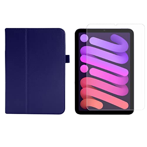 Lobwerk 2in1 Tablet Set für Apple IPad Mini 6 2021 8.3 Zoll mit Magnet Cover Auto Sleep/Wake Ruhemodus + Schutzfolie Hülle Smart Case Hartglas von Lobwerk