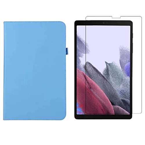 Lobwerk 2in1 Tablet Set für Samsung Galaxy Tab A7 Lite 2021 SM-T220 SM-T225 8.7 Zoll mit Magnet Cover Auto Sleep/Wake Ruhemodus + Schutzfolie Hülle Smart Case Hartglas von Lobwerk