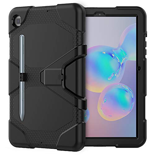 Lobwerk 3in1 Hülle für Samsung Galaxy Tab S6 Lite SM-P610 SM-P615 10.4 Outdoor Cover Schutz + Ständer Schwarz von Lobwerk