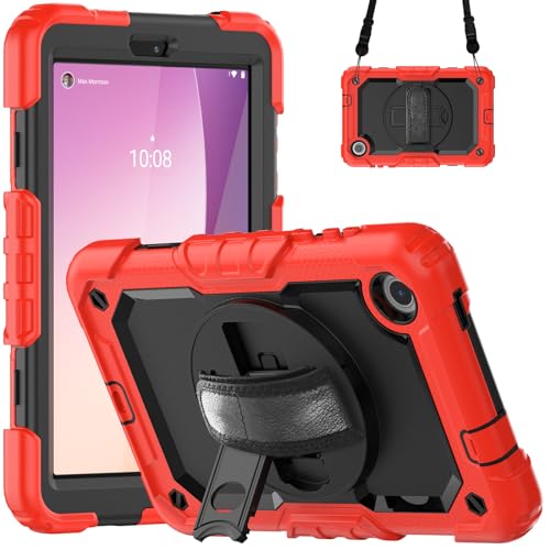 Lobwerk 4in1 Case für Lenovo Tab M8 (4th Gen) TB-300FU 2023 8 Zoll Hülle Stoßfest Schutz + Standfuß von Lobwerk