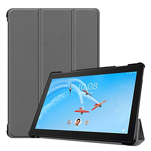 Lobwerk Case für Lenovo Tab P10 TB-X705F 10.1 Zoll Schutzhülle Tasche mit Standfunktion und Auto Sleep/Wake Funktion Grau von Lobwerk