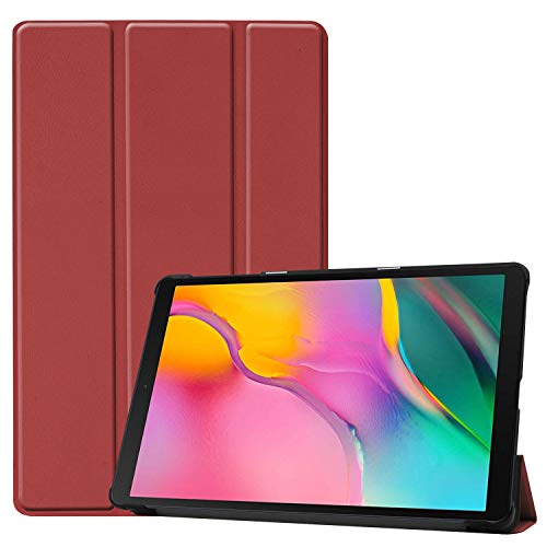 Lobwerk Cover für Samsung Galaxy Tab A 10.1 SM-T510 10.1 Zoll Tablethülle Schlank mit Standfunktion und Auto Sleep/Wake Funktion Weinrot von Lobwerk