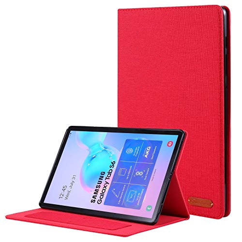 Lobwerk Cover für Samsung Galaxy Tab S6 T860 T865 10.5 Zoll Soft Tablethülle Schlank mit Standfunktion und Auto Sleep/Wake Funktion Rot von Lobwerk