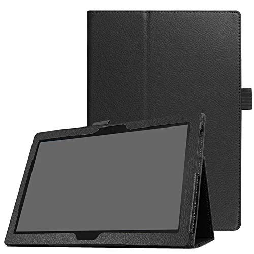 Lobwerk Hülle für Lenovo Tab M10/Tab P10 TB-X605F/TB-X705F 10.1 Zoll Smart Cover Etui mit Stand Funktion Schwarz von Lobwerk