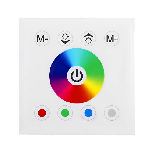 LOCADENCE Touch Panel Controller, 3 Kanäle Smart Dimmer Lichtschalter Wandmontierter Full Touch Panel Controller LED Dimmer Controller für LED Streifenlicht (Weiß) von Locadence