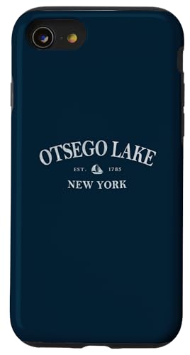 Otsego Lake New York | Otsego Lake NY Segelboot Hülle für iPhone SE (2020) / 7 / 8 von Local New York Apparel