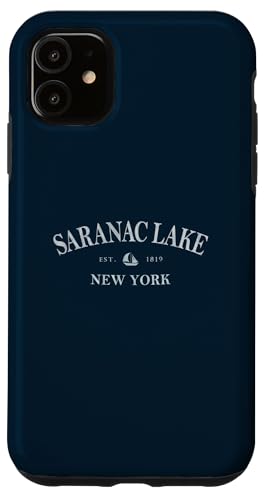 Saranac Lake New York | Saranac Lake NY Segelboot Hülle für iPhone 11 von Local New York Apparel