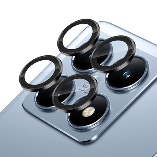 Locofun Kameraschutz für Xiaomi 14T 5G für Panzerglas, 9H Härte Einzeln Kamera Schutzfolie, Anti-Kratzen Individuelle Ring aus Metall Linse Folie Schutzglas -Schwarz von Locofun