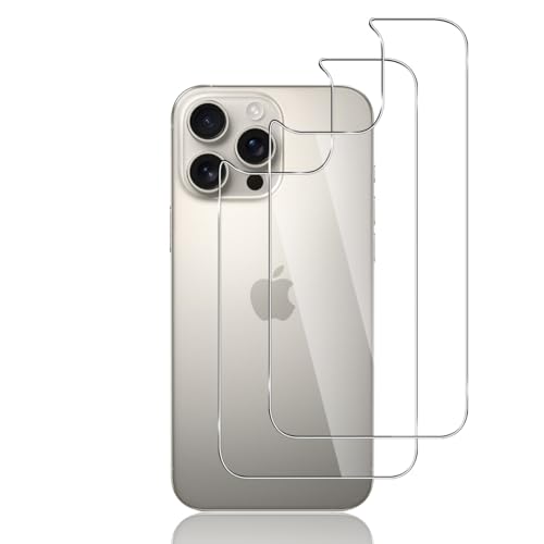 Locofun Rückseite Schutzfolie für iPhone 16 Pro 6.3", Panzer Schutz Glas 9H Härte Zurück Schutzglas, Hinten Schutzfolie HD Klar Rückseite Folie für 16 Pro - 2 Stück von Locofun