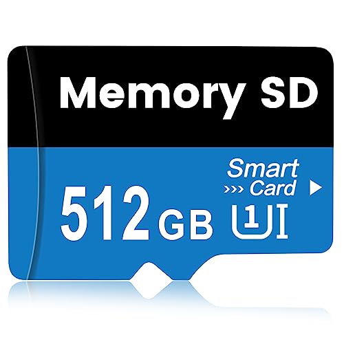 Locpof SD Karte 512GB Mini Speicherkarte SD Wasserdicht Große Kapazität SD Card 512GB SD Karten TF Karte Memory Card Speicherkarten für für Kamera/Tablet/Smartphones von Locpof