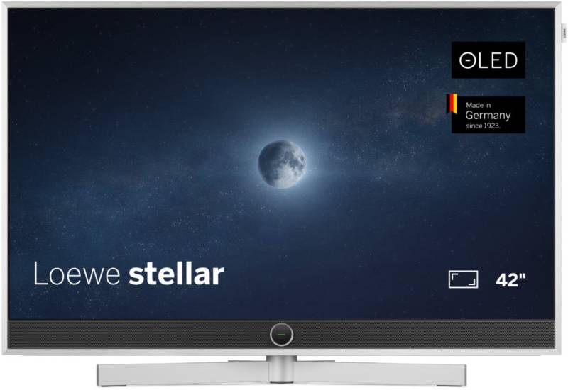 stellar. 42 dr+ 121 cm (48") OLED-TV alu brushed/concrete / F von Loewe