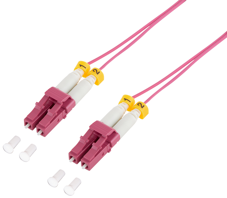 LogiLink LWL Patchkabel, 2x LC-Duplex, OM4, dünn, 0,5 m von LogiLink Professional