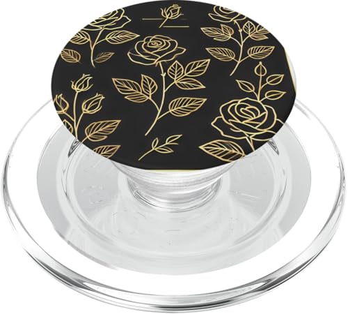 Blumenrose, botanisch, minimalistischer Stil PopSockets PopGrip für MagSafe von Logia Merch Rose Patterns