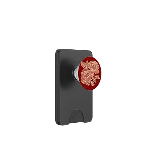 Floral Rose Art Botanisch, minimalistischer Stil PopSockets PopWallet für MagSafe von Logia Merch Rose Patterns