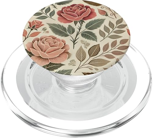 Florale Rosenmuster, botanischer Boho-Stil, Liebesrosen PopSockets PopGrip für MagSafe von Logia Merch Rose Patterns