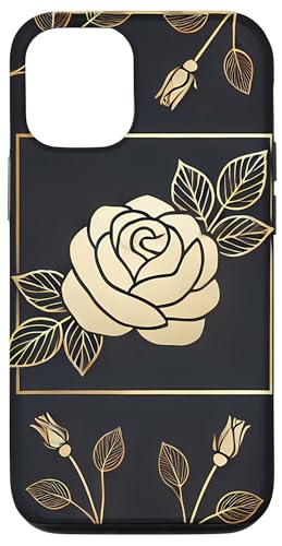 Hülle für iPhone 12/12 Pro Florale Rosen, botanisch, minimalistischer Stil von Logia Merch Rose Patterns