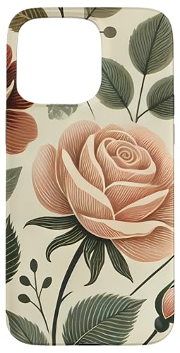 Hülle für iPhone 15 Pro Max Florale Rosenmuster, botanischer Boho-Stil, Liebesrosen von Logia Merch Rose Patterns