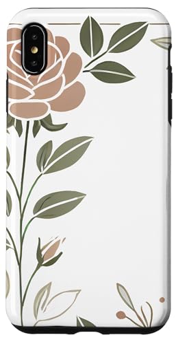 Hülle für iPhone XS Max Blumenrose, botanisch, minimalistischer Stil, Liebesrosen von Logia Merch Rose Patterns