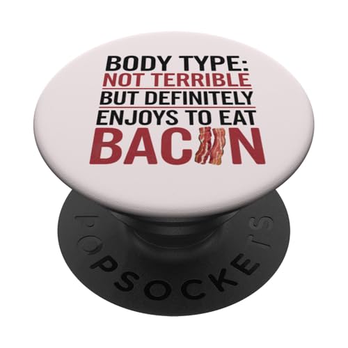 Lustiger Bodytyp-Spruch, definitiv genießt Speck PopSockets Klebender PopGrip von Logiamerch Foodie