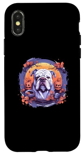 Hülle für iPhone X/XS Bulldogge Halloween, Love Dogs von Logiamerch Halloween