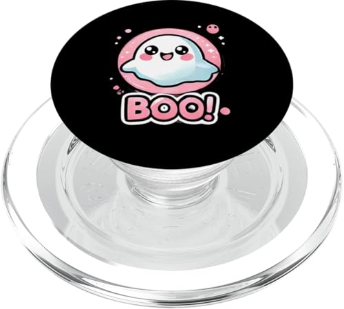 Lustiger Kwaii Gruseliger Halloween-Geist Spruch Boo PopSockets PopGrip für MagSafe von Logiamerch Halloween