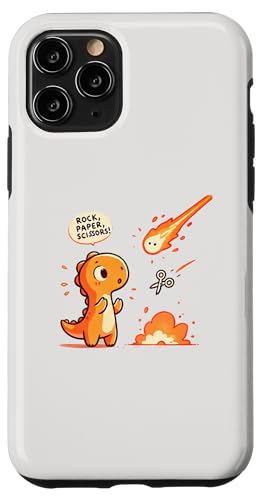 Hülle für iPhone 11 Pro Lustiger süßer Dinosaurier mit Meteor, Liebesdinosaurier von Logiamerch Kawaii