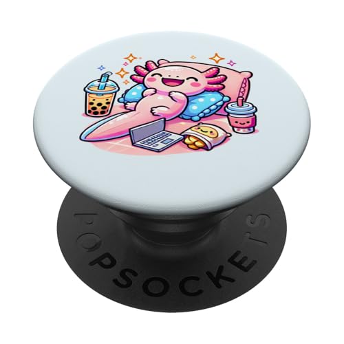 Kawaii Axolotl Entspannend, liebe Tiere PopSockets mit austauschbarem PopGrip von Logiamerch Kawaii