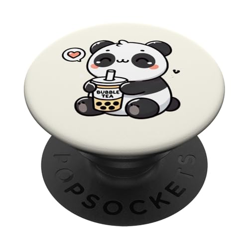 Kawaii Panda Bär, süßer Bär Bubble Tea Lover PopSockets mit austauschbarem PopGrip von Logiamerch Kawaii