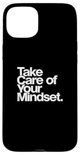 Hülle für iPhone 15 Plus Motivierendes Zitat, "Take Good Care of your Mindset" von Logiamerch Mindset