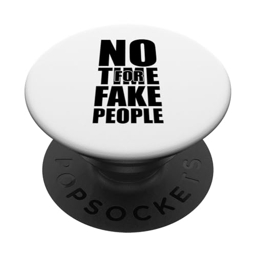 Motivierender Spruch "No Time for Fake People", Erfolgszitat PopSockets Klebender PopGrip von Logiamerch Motivational