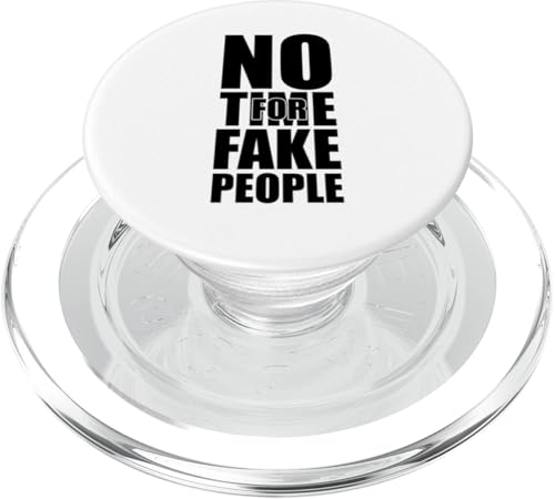 Motivierender Spruch "No Time for Fake People", Erfolgszitat PopSockets PopGrip für MagSafe von Logiamerch Motivational