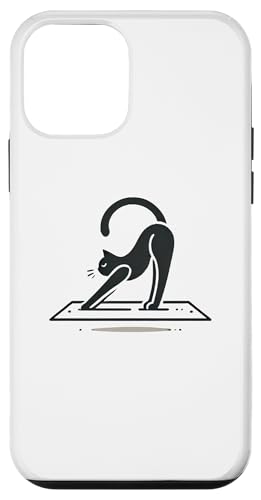 Hülle für iPhone 12 mini Katze Yoga Pose Minimal Style, Love Cats von Logiamerch Yoga