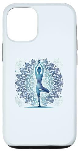 Hülle für iPhone 14 Pro Yoga Pose Tree Aquarell Stil, Liebe Meditation von Logiamerch Yoga