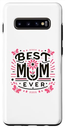 Hülle für Galaxy S10+ Blumenstil Mama, Best Mom Ever von Logiamerch for Moms