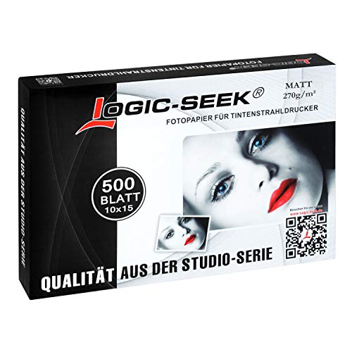 Logic-Seek Fotopapier Matt 10x15 270g/qm 500 Blatt Premium LS-F500M270 von Logic-Seek