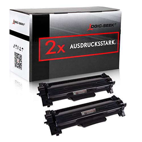 Logic-Seek 2 Toner XL ersetzt Brother TN2420 TN2410 Doppelpack 2X 3.000 Seiten für Brother HL-L2350DW HL-L2370DN HL-L2375DW HL-L2310D MFC-L2710DW von Logic-Seek