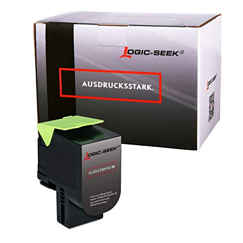 Logic-Seek Toner Schwarz [MIT CHIP] kompatibel für Lexmark C 2325dw C 2425dw C 2535dw MC 2325adw MC 2425adw MC 2535adwe MC 2640adwe von Logic-Seek