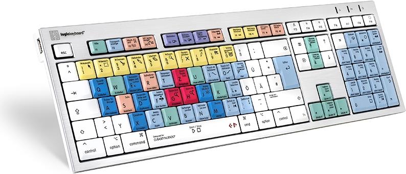 Logickeyboard LKB-CBASE-CWMU-DE USB QWERTZ Deutsch Mehrfarben Tastatur (LKB-CBASE-CWMU-DE) von LogicKeyboard